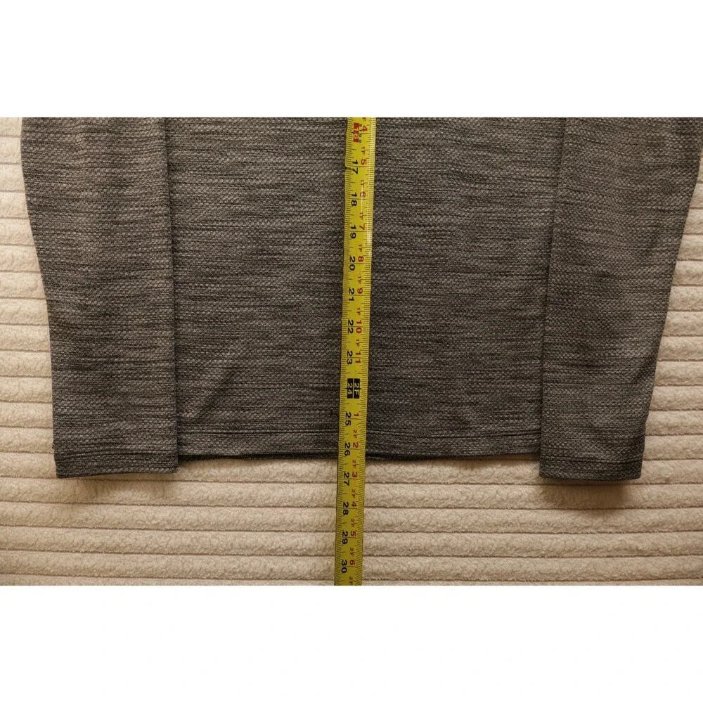 Nike Dri-Fit Mens L Gray Collar Golf Polo Shirt Standard Fit Button Quarter